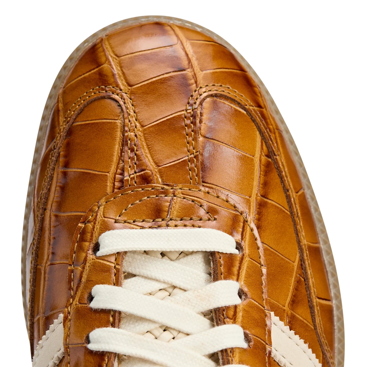 CollegiateCrest® – Brown Croc Luxe Low Sneaker