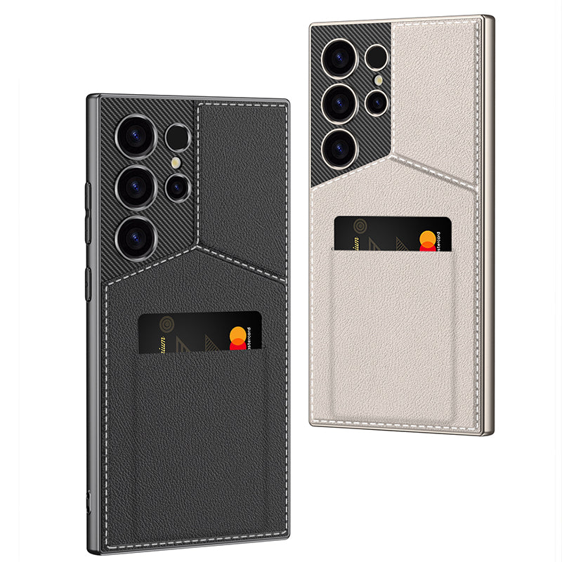 Stylish Leather Card Holder Case for Samsung Series