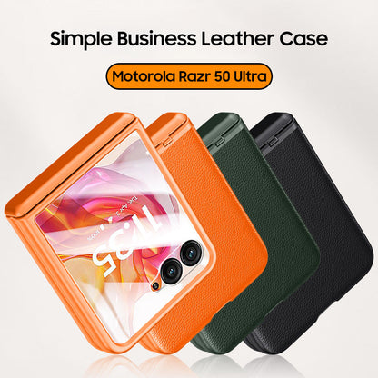 Luxurious Leather Case for Motorola Razr50 Ultra - Perfect for Business Style