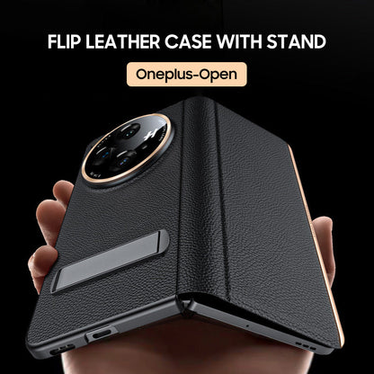 Premium Flip Leather Case with Stand for OnePlus Open Series