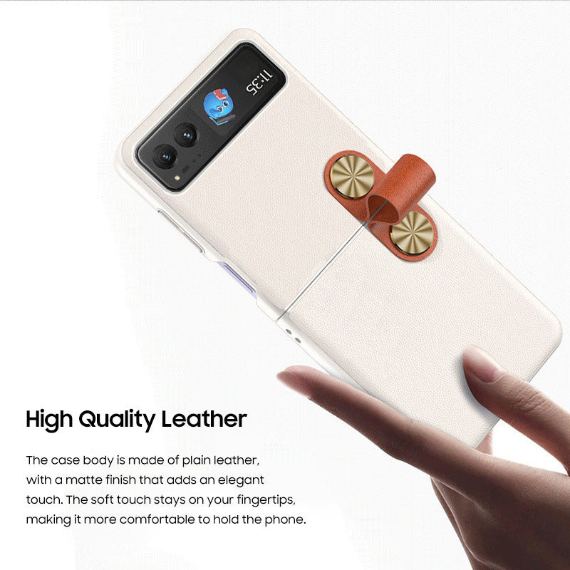 Motorola Collection | Elegant Leather Phone Case with Convenient Hand Strap