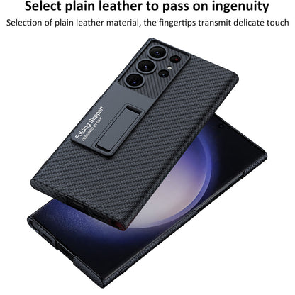 Sleek Invisible Leather Phone Case for Galaxy S25, S24, S23, S22 Ultra Plus