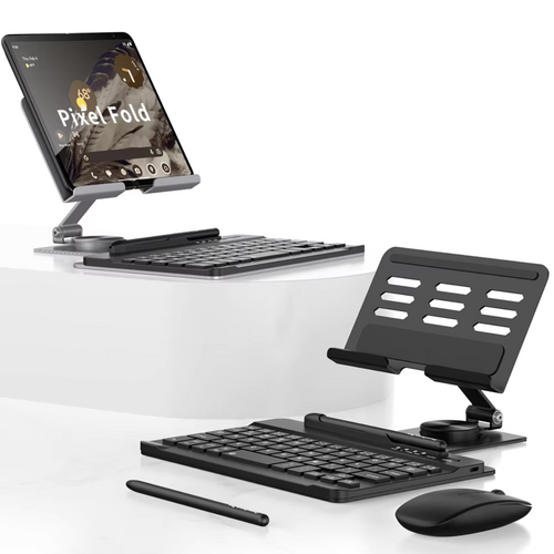 Desk Stand and Bluetooth Keyboard Combo for Google Pixel Fold