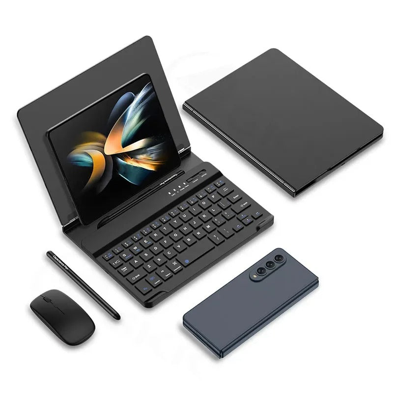 KeyMag® - Bluetooth Magnetic Keyboard with Metal Bracket for Foldable Phones