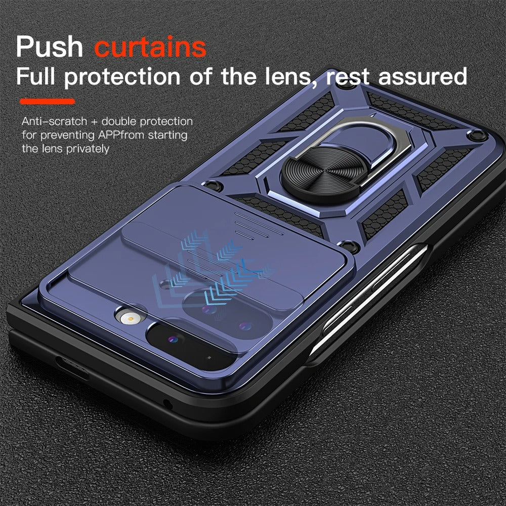 Armor Protection with Camera Slide & 360° Ring Shockproof Case for Google Pixel