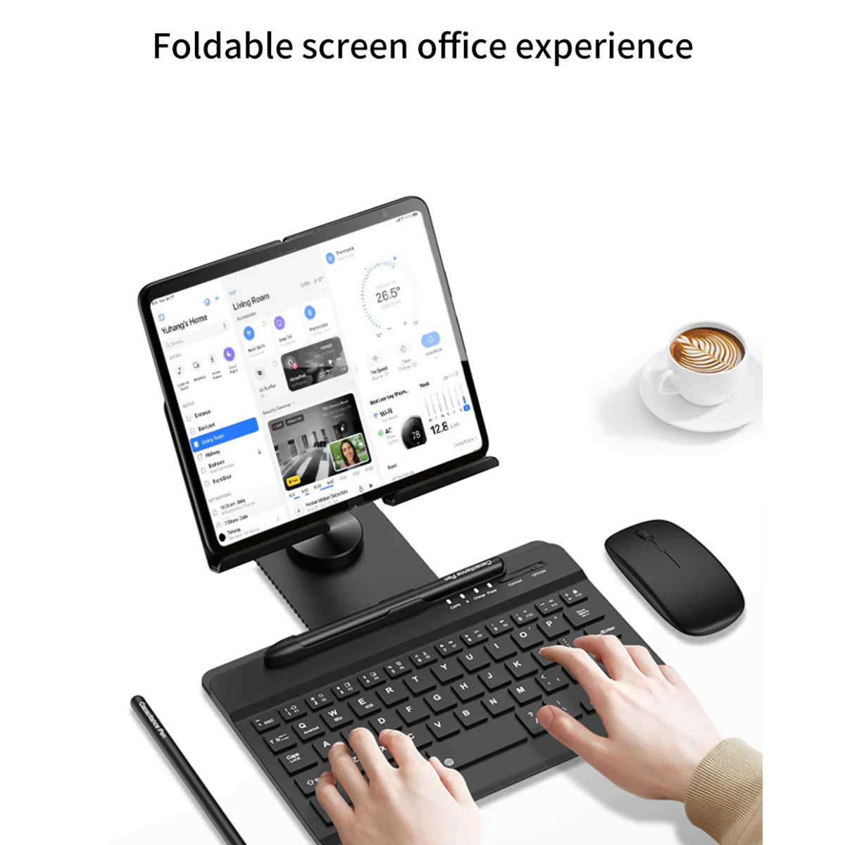 Desk Stand and Bluetooth Keyboard Combo for Google Pixel Fold