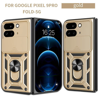 Armor Protection with Camera Slide & 360° Ring Shockproof Case for Google Pixel