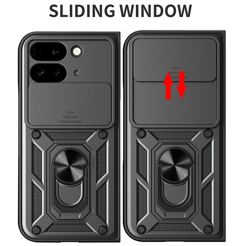 Shockproof Armor Case with Push-Window Camera Protection for Google Pixel 9 Pro Fold