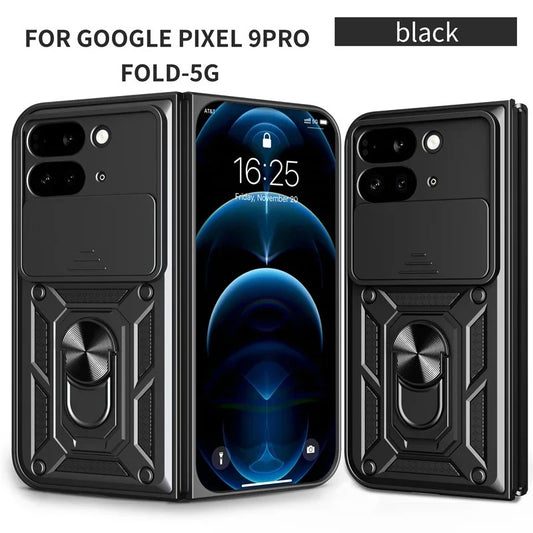 Armor Protection with Camera Slide & 360° Ring Shockproof Case for Google Pixel