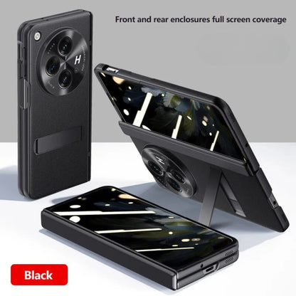 Spring Hinged Privacy Screen Protector Case for Open OPPO Find N3 – All-Inclusive Leather Holder Cover