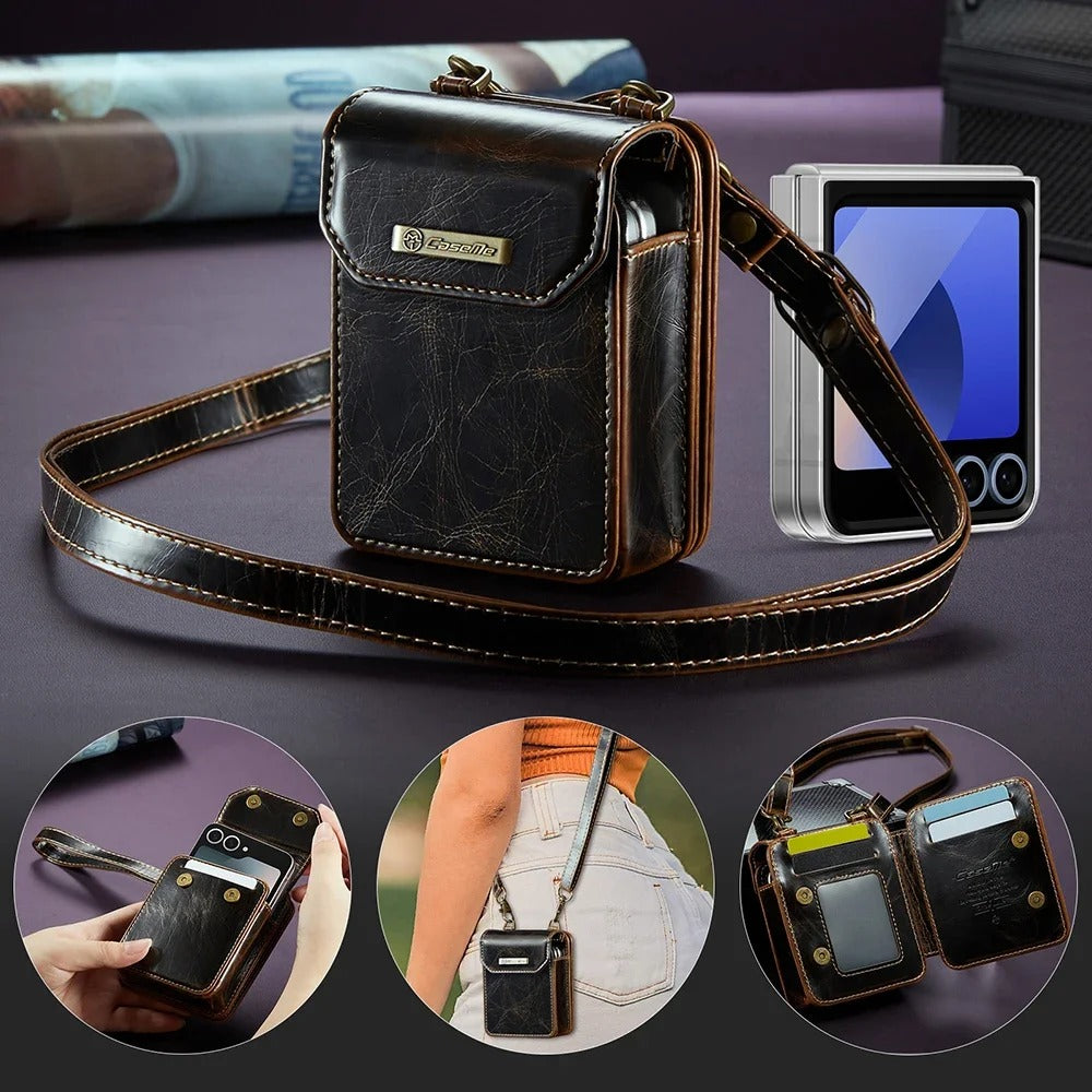 Fashion Leather Crossbody Mini Bag V2 For Galaxy Z Flip Series