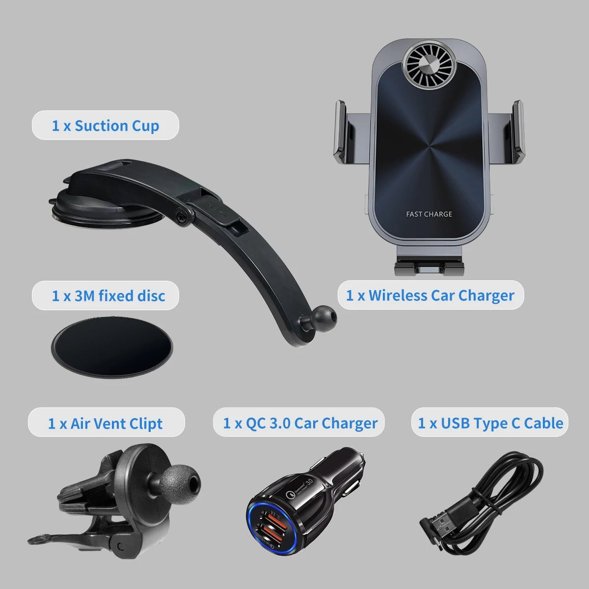 Car Mount Wireless Charger – Universal QI Charging for Motorola Razr, Z Flip & More