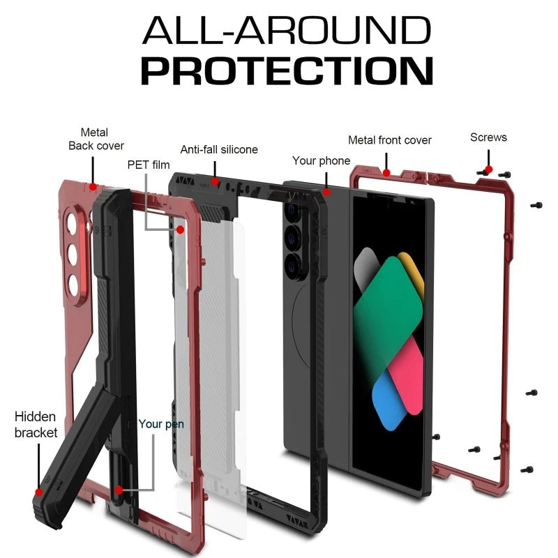 Armor Heavy-Duty Shockproof Metal Tank Case for Samsung Galaxy Z Fold | 360° Protection