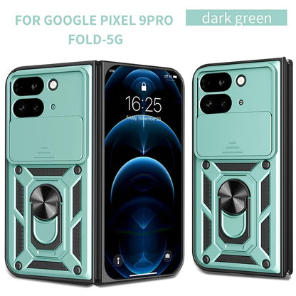 Shockproof Armor Case with Push-Window Camera Protection for Google Pixel 9 Pro Fold