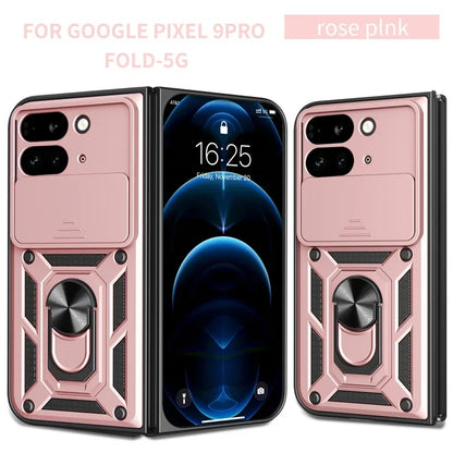 Armor Protection with Camera Slide & 360° Ring Shockproof Case for Google Pixel