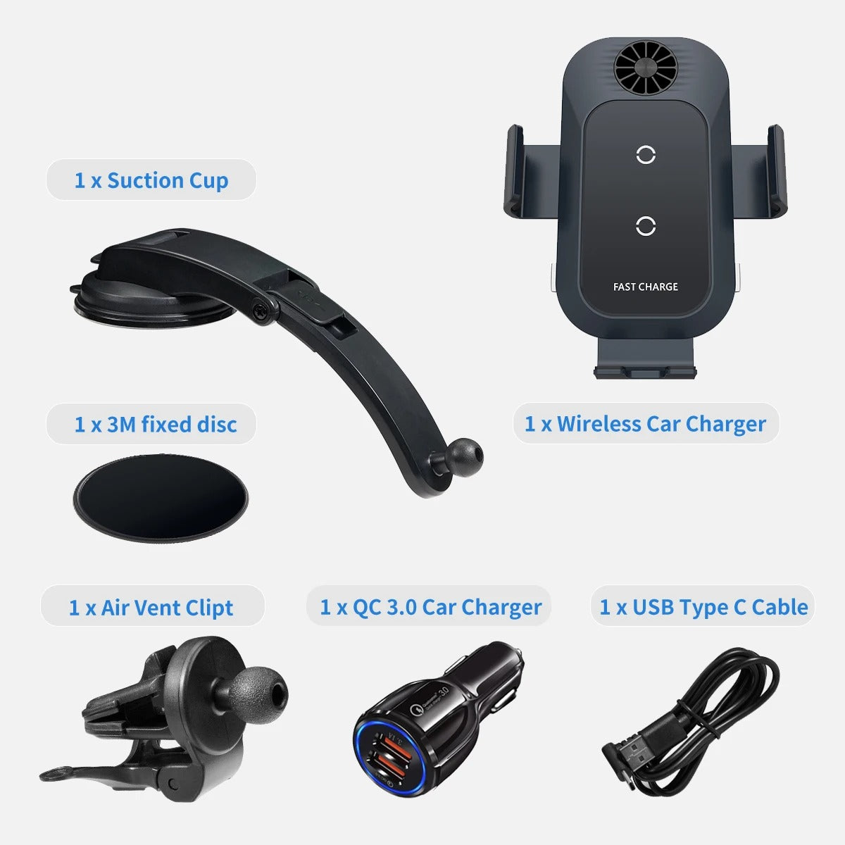 Car Mount Wireless Charger – Universal QI Charging for Motorola Razr, Z Flip & More