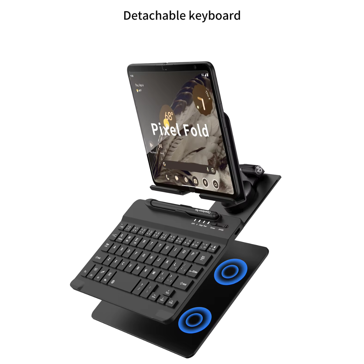 Desk Stand and Bluetooth Keyboard Combo for Google Pixel Fold