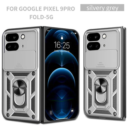 Armor Protection with Camera Slide & 360° Ring Shockproof Case for Google Pixel