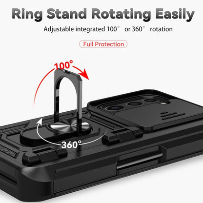 Armor 360° Ring Case with Camera Slide, Hinge Protection & Pen Slot for Galaxy Z Fold Series