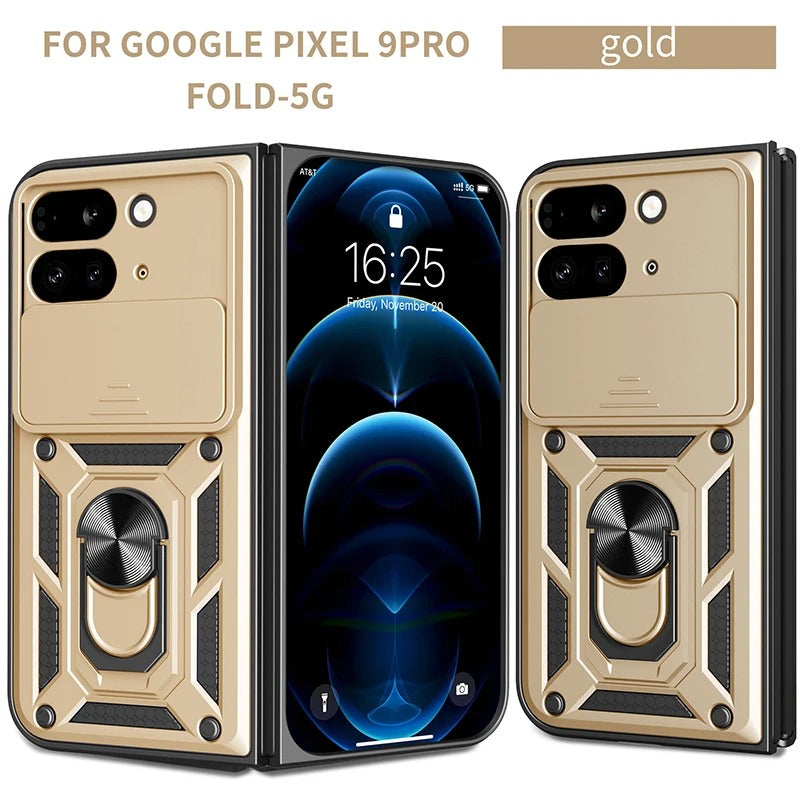 Shockproof Armor Case with Push-Window Camera Protection for Google Pixel 9 Pro Fold