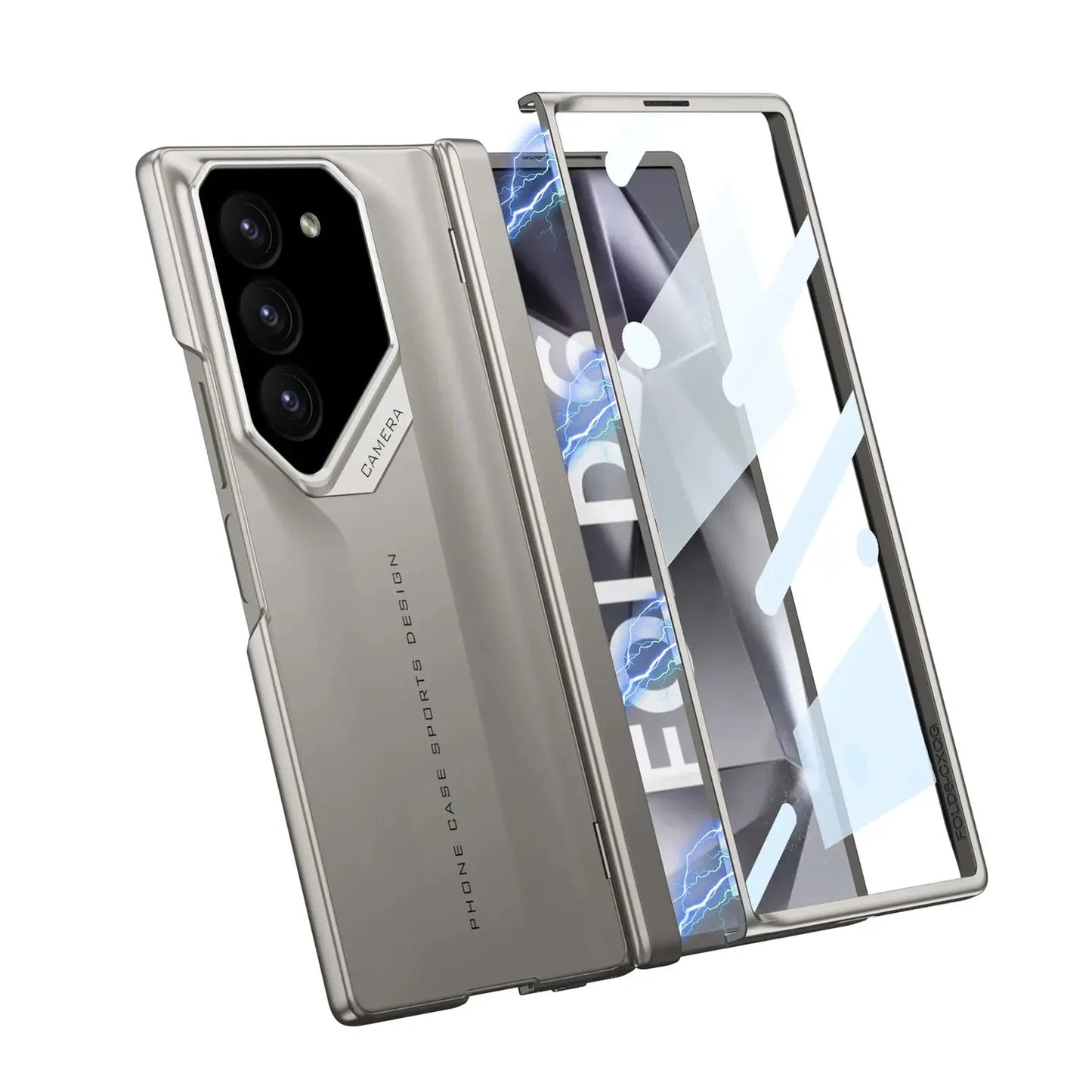 Galaxy Z Fold Shockproof Case with Magnetic Hinge and Built-in Screen Protector for Ultimate Protection