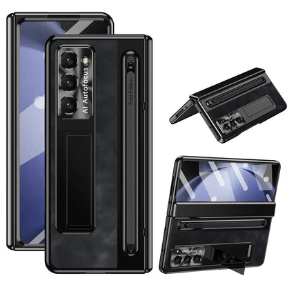 Premium Leather Folio Case with Pen Holder for Galaxy Z Fold 6