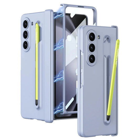 Sleek Magnetic Hinge Case for Galaxy Z Fold 6 with Convenient S Pen Holder