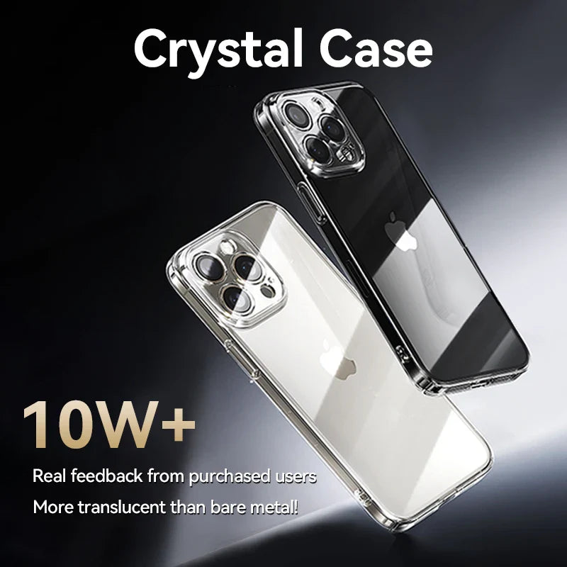 Sleek Crystal-Clear iPhone 16 Pro Max Case – Anti-Yellowing Design with Enhanced Lens Protection