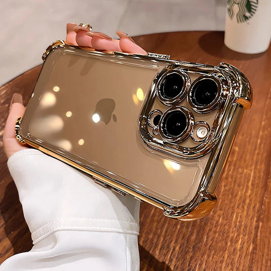 Sleek Clear Electroplated Case for iPhone