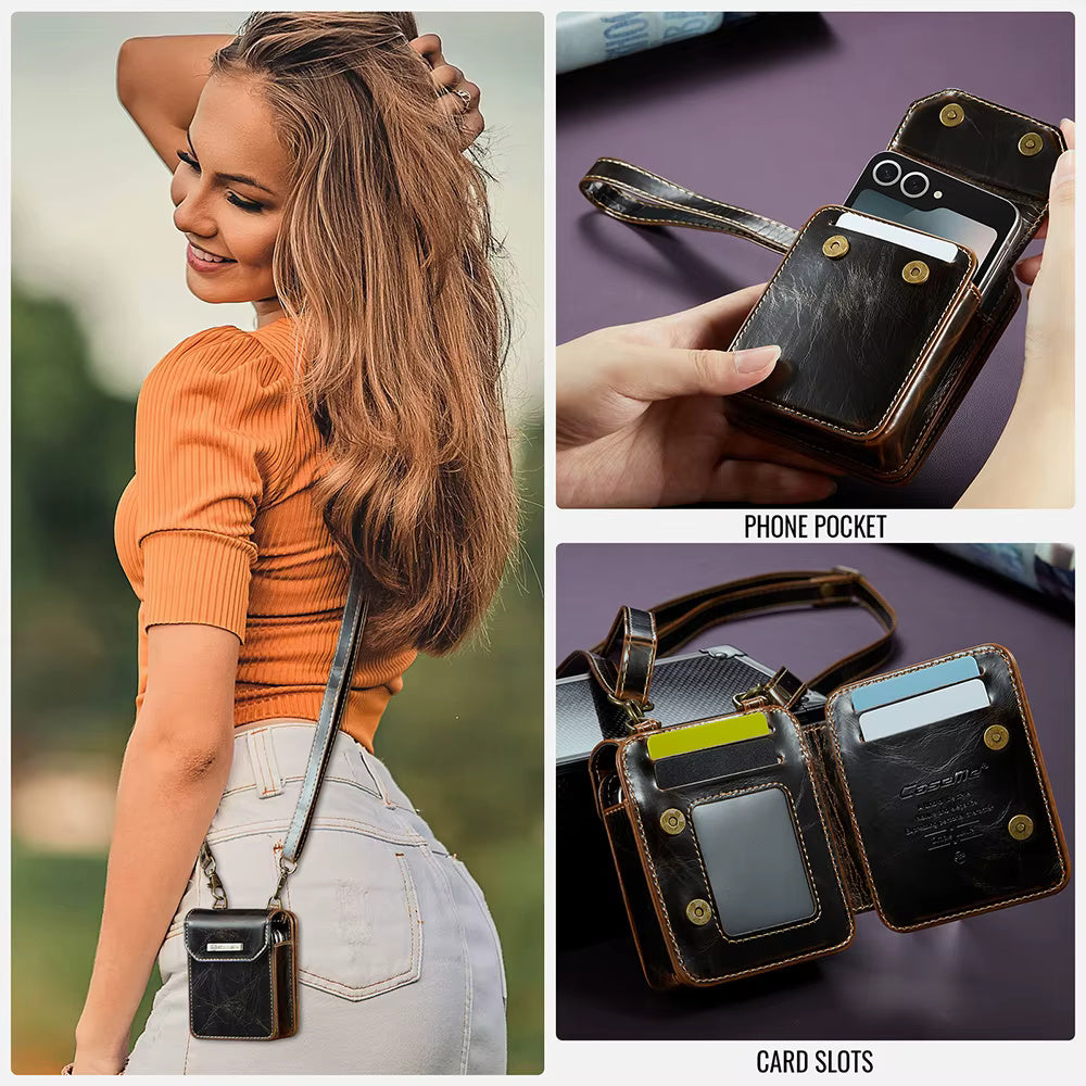 Fashion Leather Crossbody Mini Bag V2 For Galaxy Z Flip Series