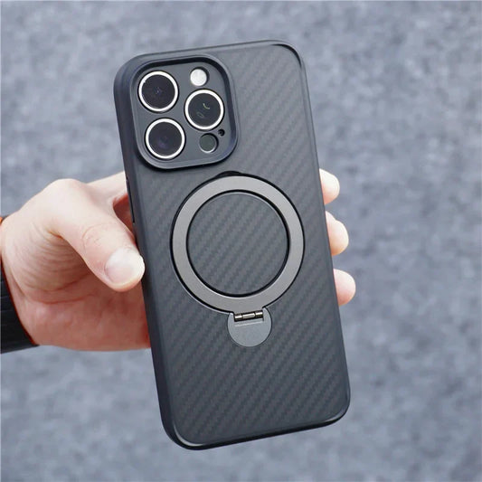 Stylish Carbon Fiber Magnetic iPhone Case