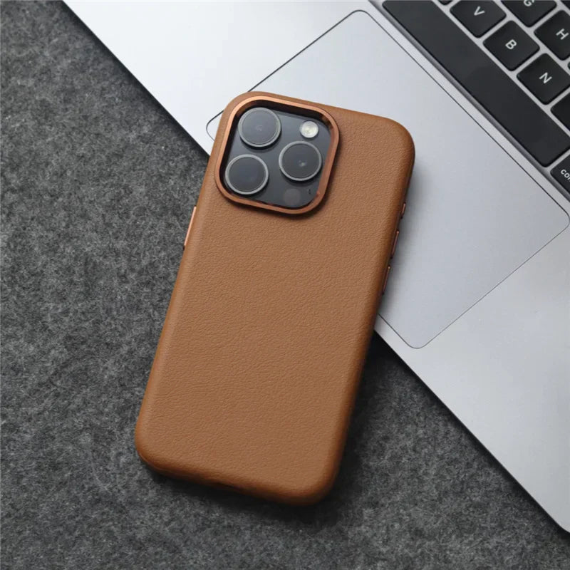 Luxury Smooth Leather Case for iPhone