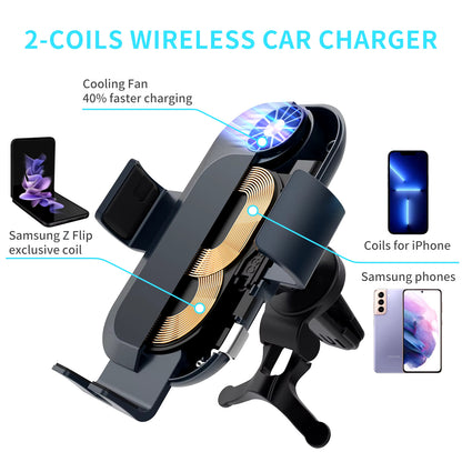 Car Mount Wireless Charger – Universal QI Charging for Motorola Razr, Z Flip & More