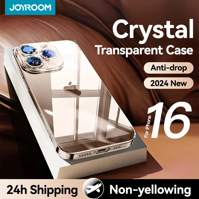 Sleek Crystal-Clear iPhone 16 Pro Max Case – Anti-Yellowing Design with Enhanced Lens Protection