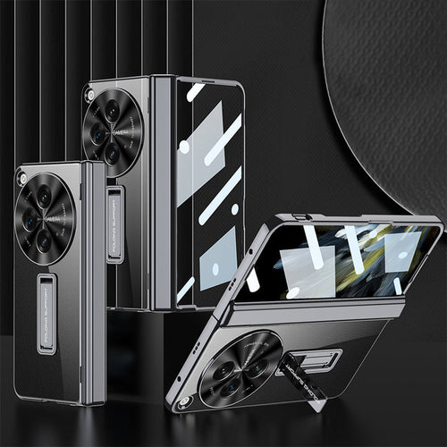 OnePlus Open Series | Sleek Transparent Electroplated Phone Case with Convenient Stand