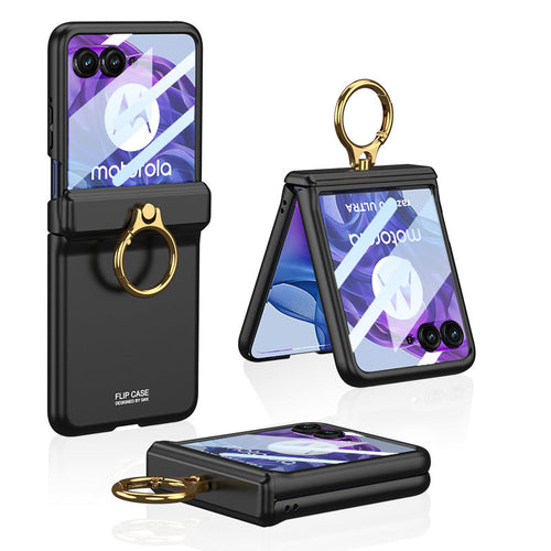 Stylish Motorola Razr50 Ultra Frosted Ring Buckle Case - Ultimate Protection & Trendy Design