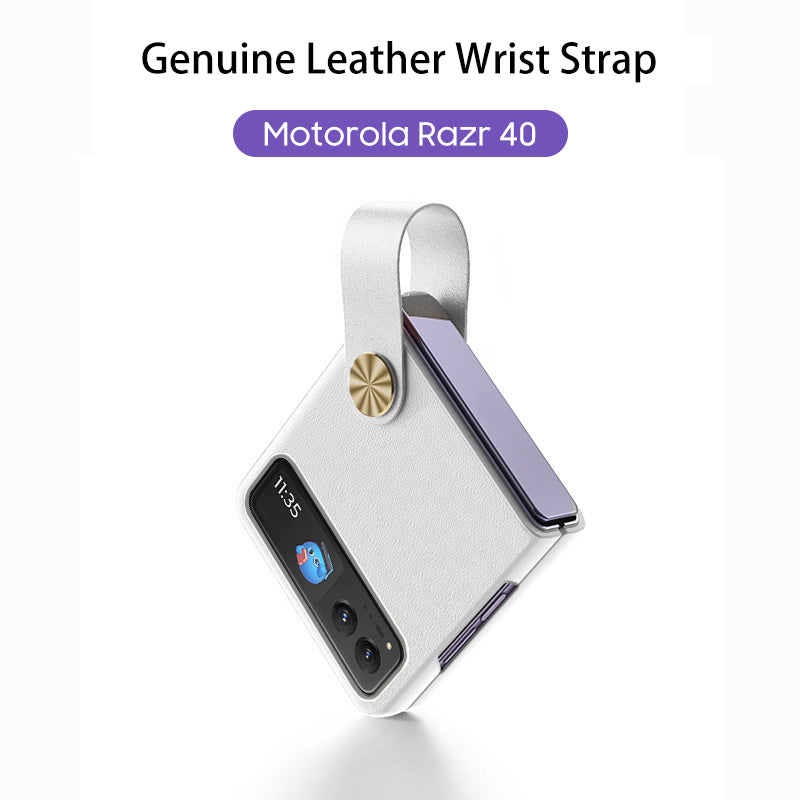 Motorola Collection | Elegant Leather Phone Case with Convenient Hand Strap