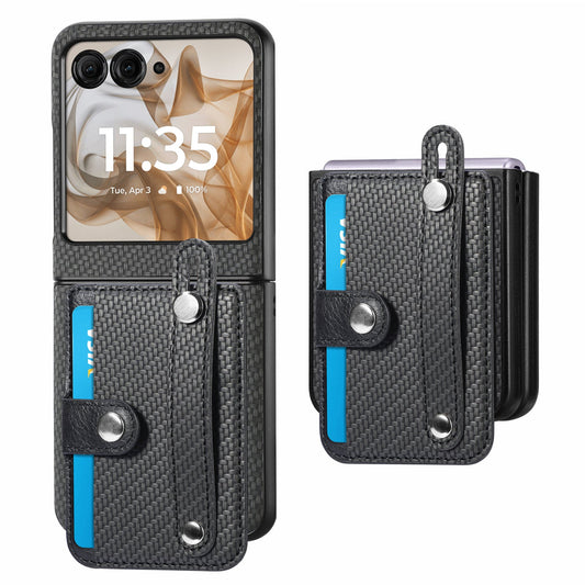 Sleek Carbon Fiber Leather Case for Motorola Series