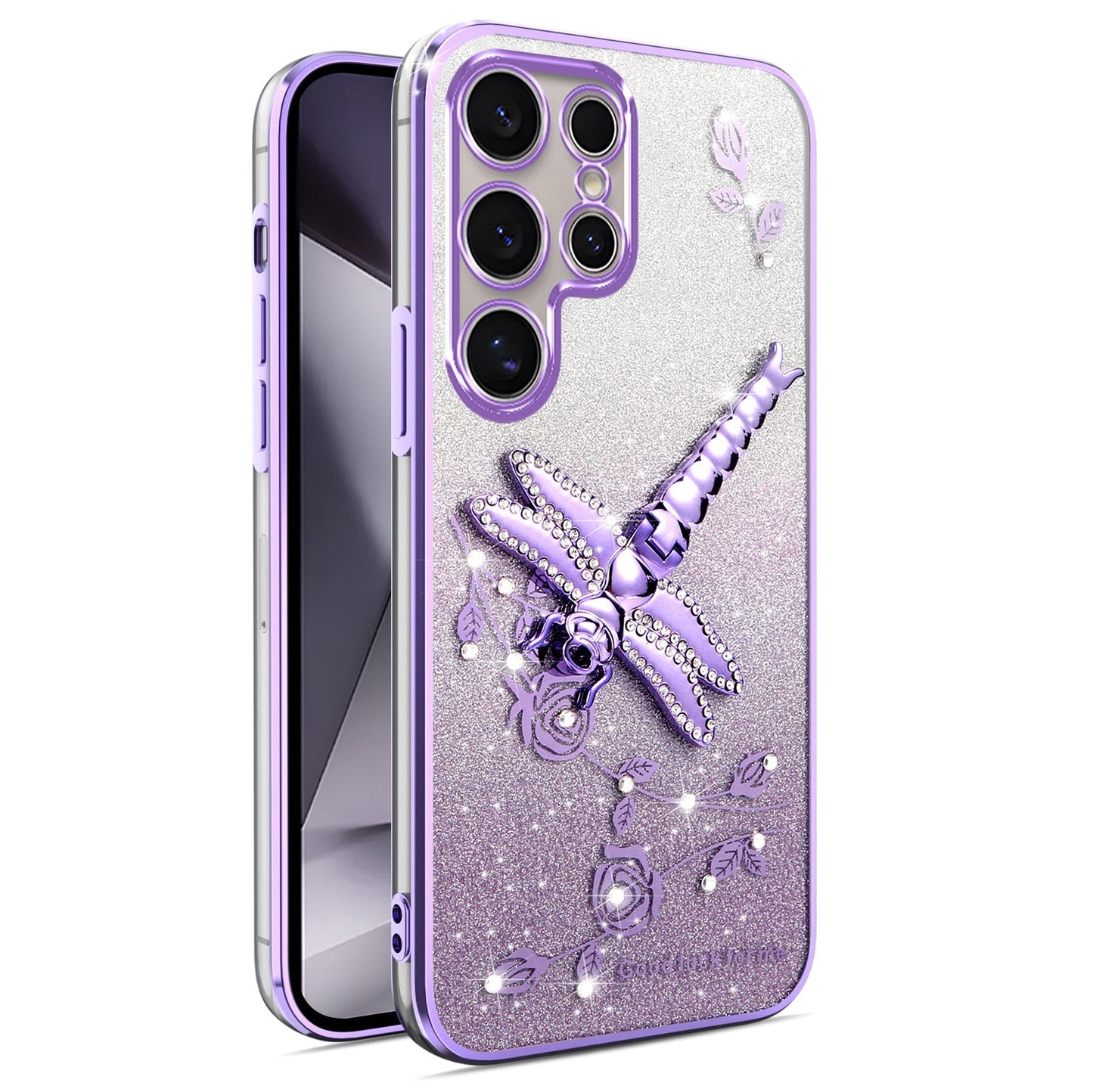 Samsung Series Dragonfly Glitter Electroplating Phone Case - Eye-Catching Style Meets Ultimate Protection!