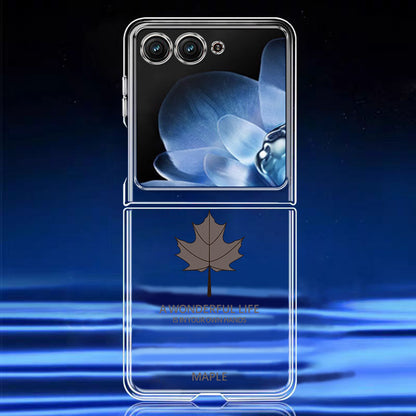 Motorola Razr 2023/2024 Stylish Maple Leaf Clear Phone Case