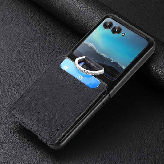 Stylish Folding Leather Card Holder Case for Motorola Series