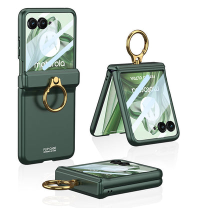 Stylish Motorola Razr50 Ultra Frosted Ring Buckle Case - Ultimate Protection & Trendy Design