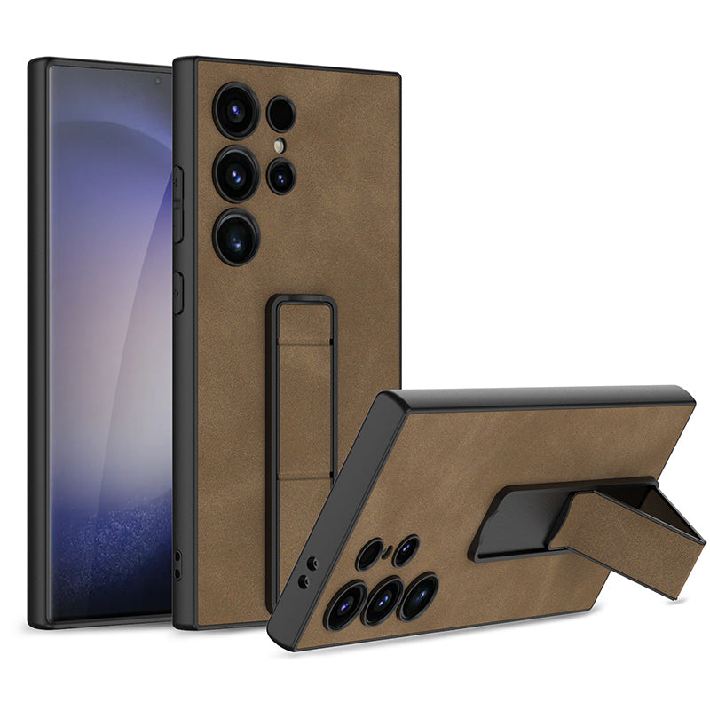 Samsung Series | Premium Leather Push-Pull Stand Case