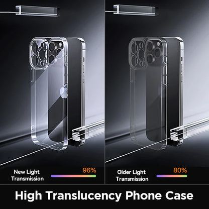 Sleek Crystal-Clear iPhone 16 Pro Max Case – Anti-Yellowing Design with Enhanced Lens Protection