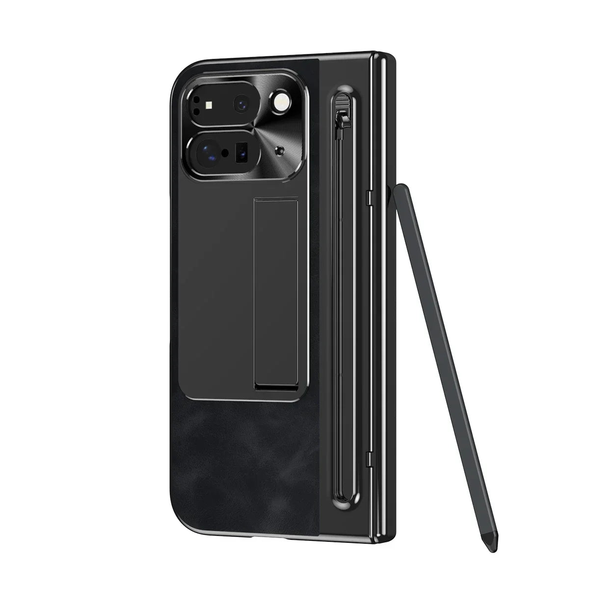 Stylish Leather Case with Touch Pen for Google Pixel 9 Pro Fold