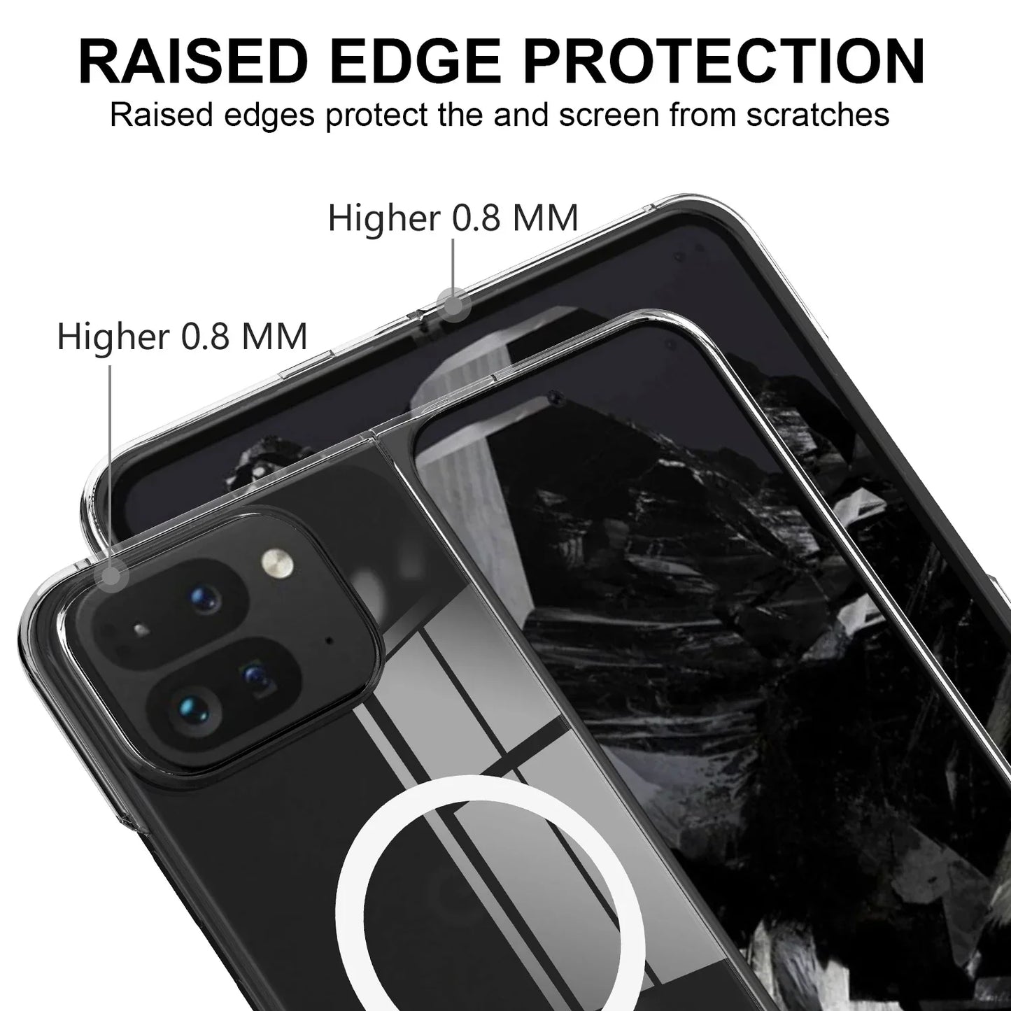 Sleek Transparent Magnetic Case for Google Pixel 9 Pro Fold