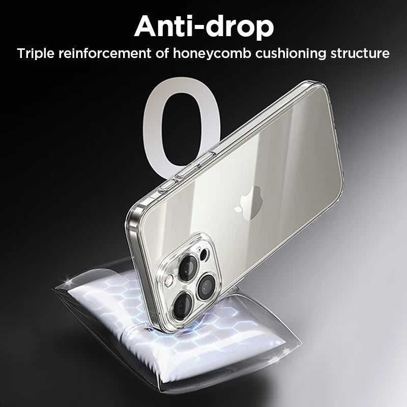 Sleek Crystal-Clear iPhone 16 Pro Max Case – Anti-Yellowing Design with Enhanced Lens Protection