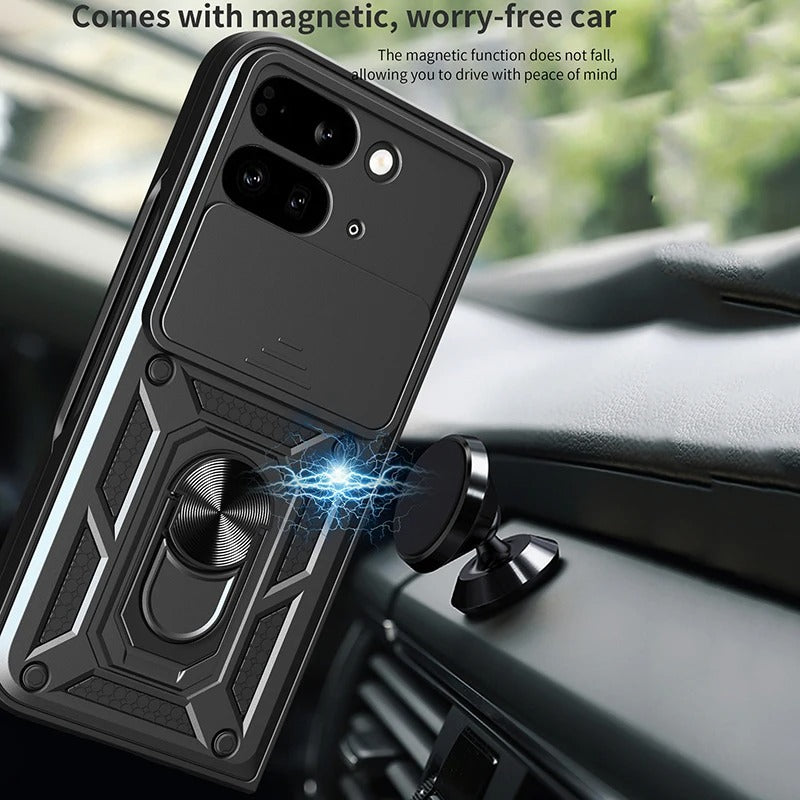 Shockproof Armor Case with Push-Window Camera Protection for Google Pixel 9 Pro Fold