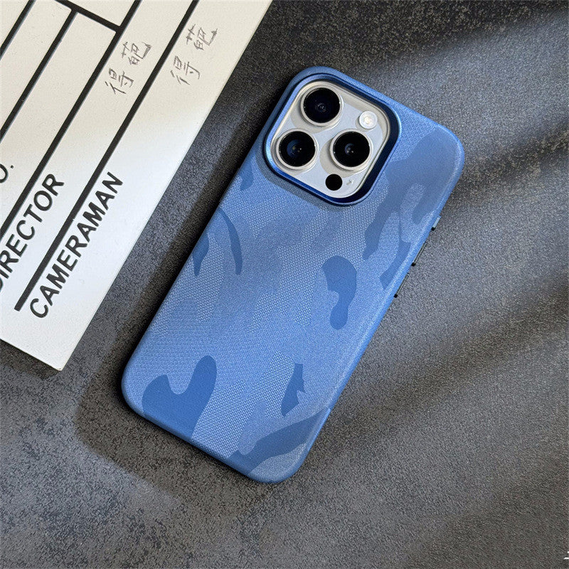 Premium Camo Leather Case for iPhone