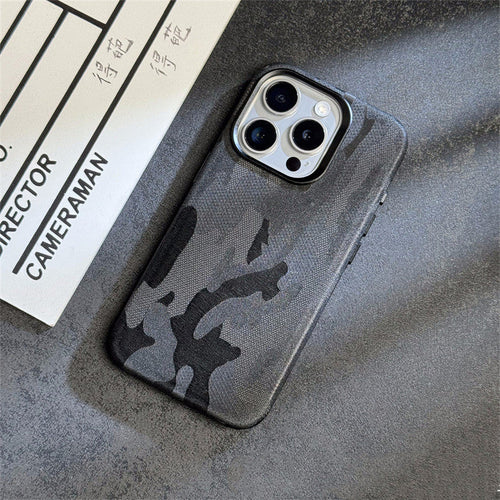 Premium Camo Leather Case for iPhone